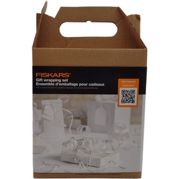 Fiskars Gift Wrapping Set Cutter Punch‎ Homemade Tags Curls Presents - Picture 1 of 4